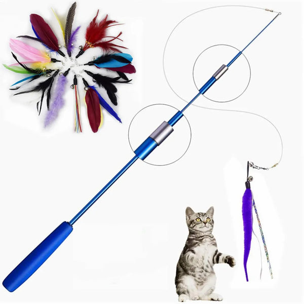 Retractable Feather Cat Wand