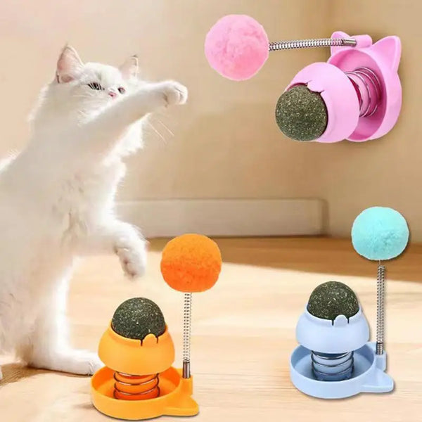 Rotatable Catnip Wall Ball Toy
